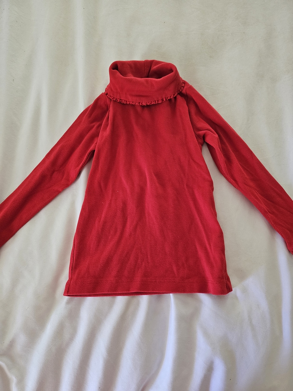 Mini Boden Red Turtleneck Top